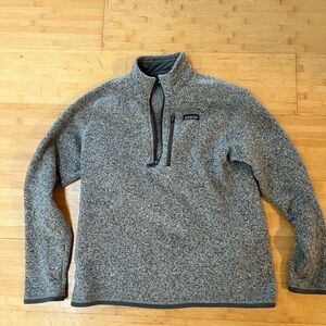 Patagonia Heather Gray Sherpa Fleece Jacket